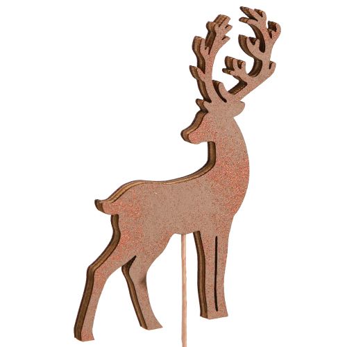 Produkt Dekoracyjny kwiatek jelenia brąz złoty 8-10cm 18 szt