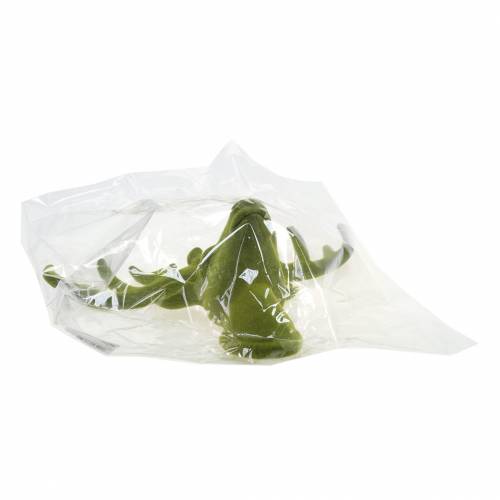 Floristik24 Deco Deer Head Flocked Moss Green 30cm x 23cm