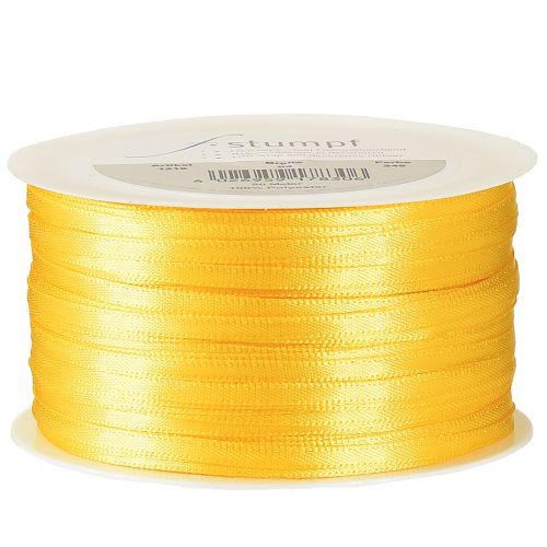 Produkt Wysokiej jakości wstążka prezentowa satynowa żółta wstążka 3mm × 50m