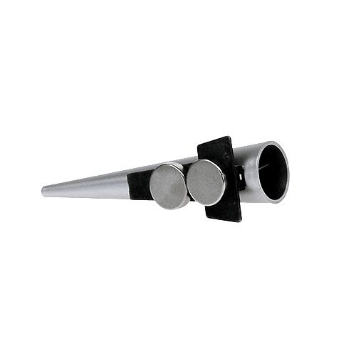 Produkt Przypinka ślubna z magnesem, matowe srebro 7cm