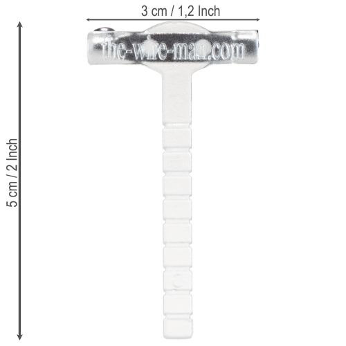 Produkt Spinki ślubne transparentne/srebrne 5 cm 50 szt.