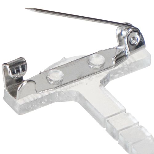 Produkt Spinki ślubne transparentne/srebrne 5 cm 50 szt.