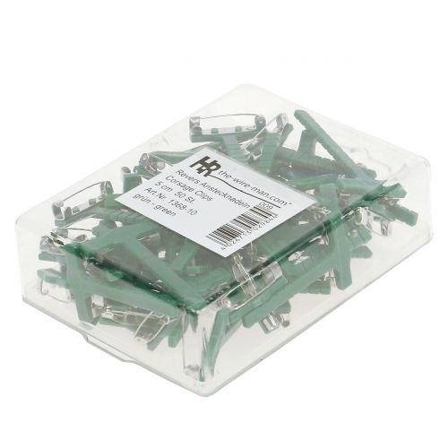 Produkt Wpinka ślubna zielona, srebrna 2,6cm x 5cm 50 szt
