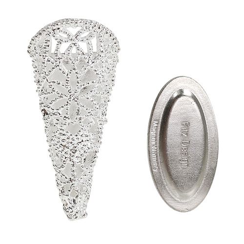 Produkt Przypinka ślubna z magnesem, srebrna 4,5cm