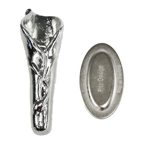 Produkt Przypinka ślubna z magnesem srebrna 5cm