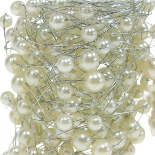 Produkt Dekoracja ślubna, ozdobny sznur pereł, girlanda z perełkami, drut ozdobny 2,5m 2szt