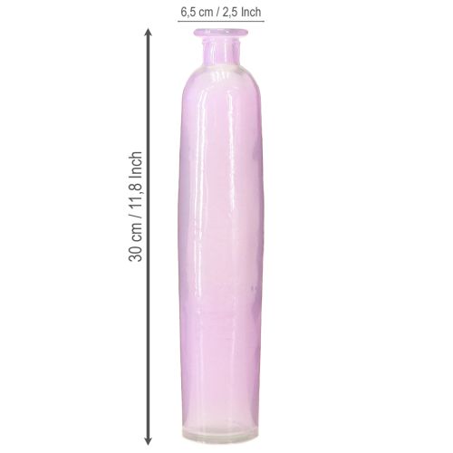 Produkt Wysoki wazon na kwiaty fioletowe butelki szkło dekoracyjne Ø6,5cm H30cm