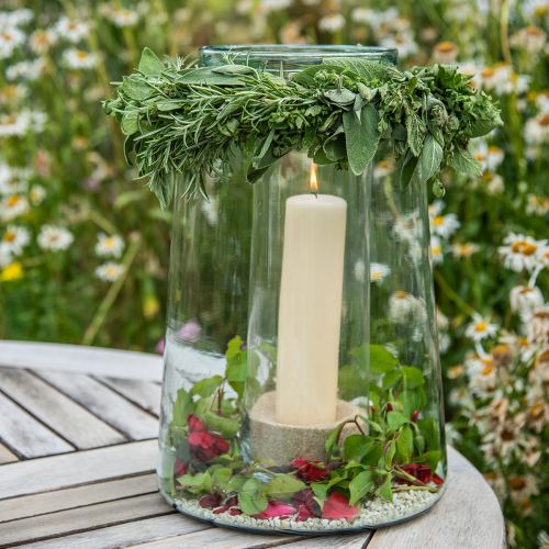 Floristik24 Wysoki wazon szklany Stożkowy wazon szklany o średnicy 30 cm Ø10,5 cm