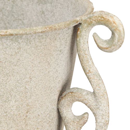 Produkt Wysoki ozdobny trofeum, zabytkowy wazon metalowy szary Ø15cm W50cm