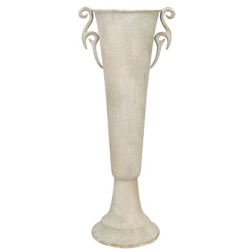 Produkt Wysoki ozdobny trofeum, zabytkowy wazon metalowy szary Ø15cm W50cm