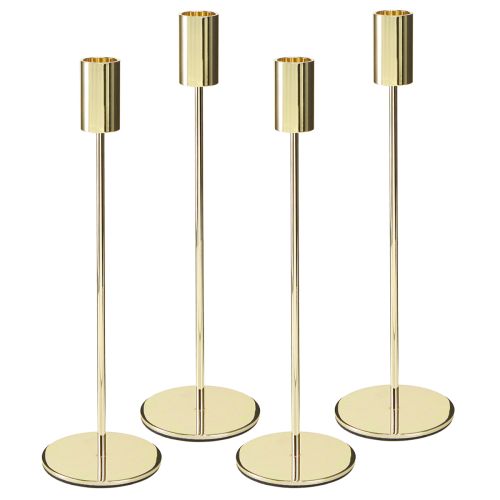 Produkt Wysoki świecznik metalowy złoty świecznik 27,5cm 4 sztuki
