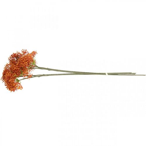 Floristik24 Elder Orange Sztuczna gałązka kwitnąca 52cm 4szt.