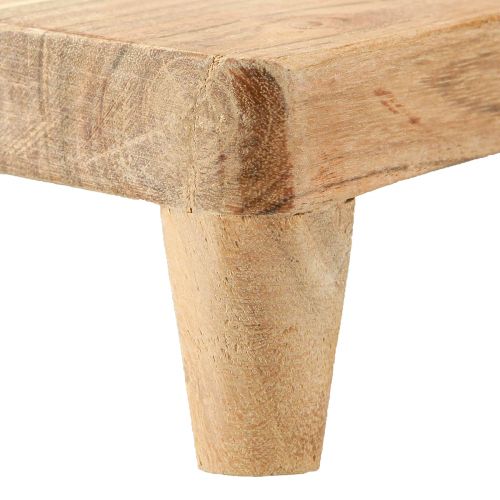 Produkt Drewniana taca z postumentem na nogi naturalny 45x20x7,5cm