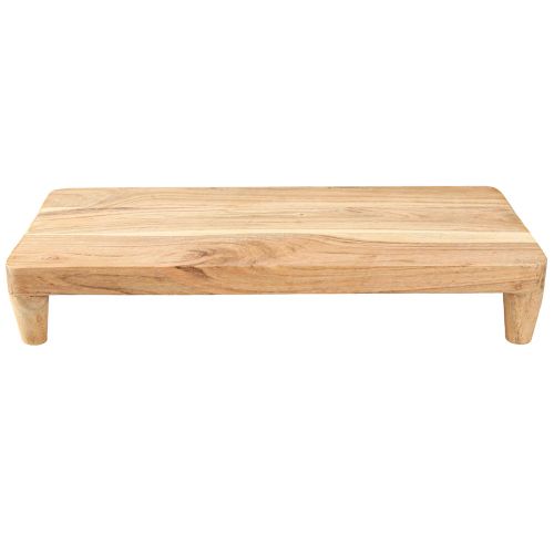 Produkt Drewniana taca z postumentem na nogi naturalny 45x20x7,5cm