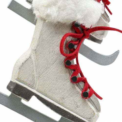 Produkt Łyżwy drewniane białe do zawieszenia 8cm 3 szt