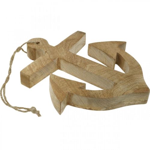 Produkt Wiszący wieszak na kotwicę z drewna mango naturalny wys. 24,5 cm