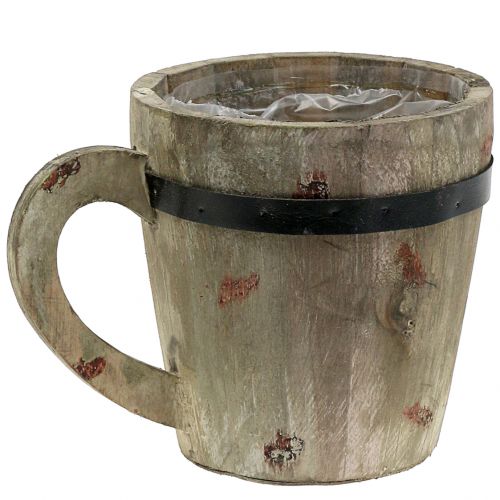 Drewniany kubek do sadzenia Ø14cm W14,5cm