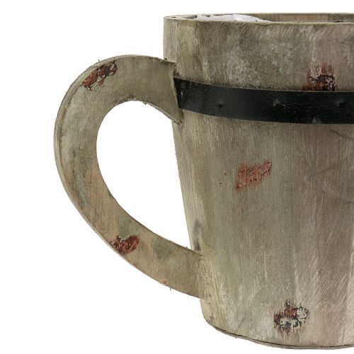 Floristik24 Drewniany kubek do sadzenia Ø14cm W14,5cm