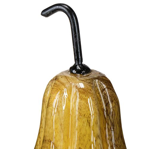 Produkt Drewniana gruszka dekoracja z drewna gruszkowego jesień czerwony żółty biały 12×6cm 3 sztuki