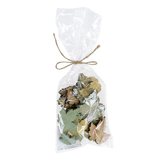 Floristik24 Liście drewniane liście klonu pastel mix 3cm - 4,5cm 24 szt