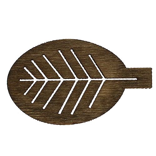 Floristik24 Listki drewniane różne 4cm naturalne 72 szt
