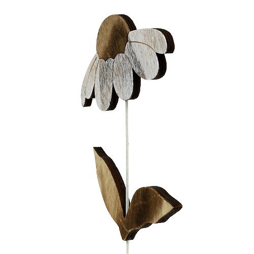 Floristik24 Kwiatek drewniany natura 27cm x 12cm 2szt.