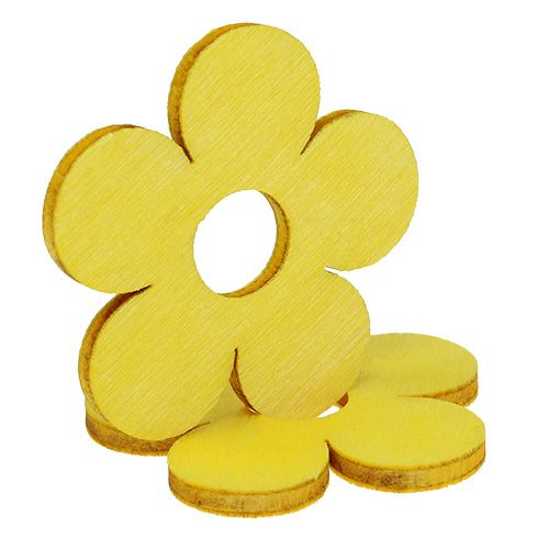 Produkt Kwiaty drewniane Ø4cm Żółte 72szt.