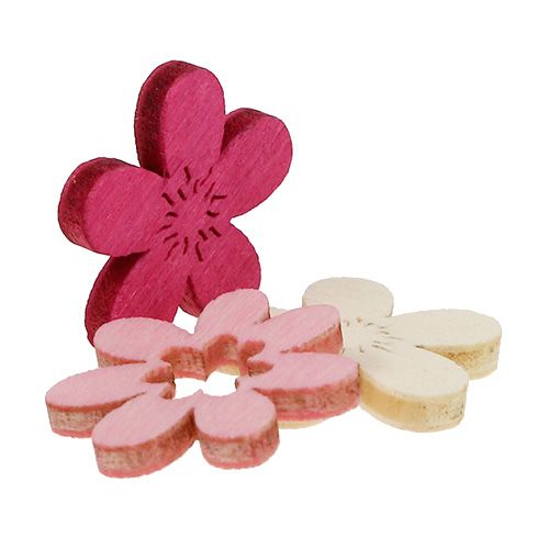 Floristik24 Drewniane kwiaty rozrzucone dekoracje 2cm Różowa dupa. 144szt.