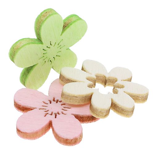 Floristik24 Kwiaty drewniane rozsypane Ø2cm pastelowe asortyment. 144szt.