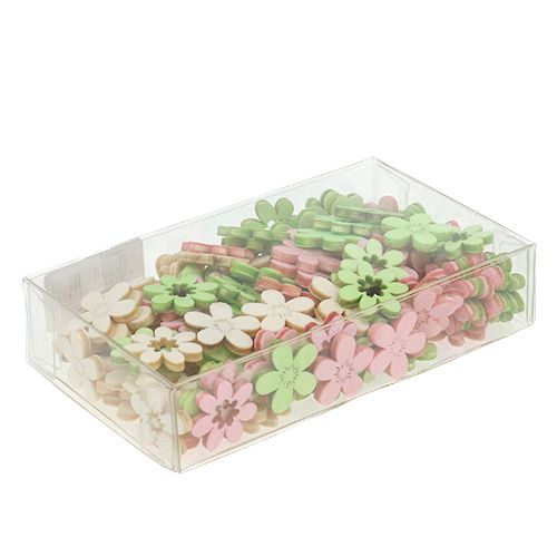 Floristik24 Kwiaty drewniane rozsypane Ø2cm pastelowe asortyment. 144szt.