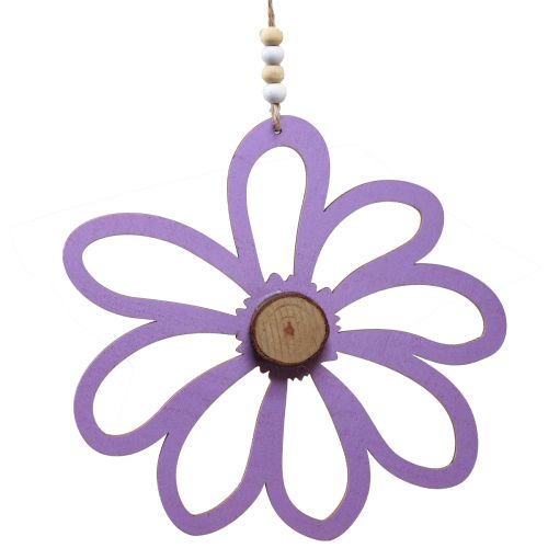 Produkt Kwiaty drewniane Drewniana zawieszka kwiaty dekoracja z drewna Ø16cm 4szt