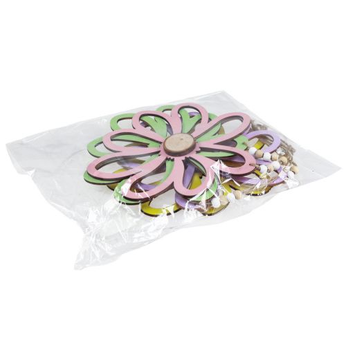 Produkt Kwiaty drewniane Drewniana zawieszka kwiaty dekoracja z drewna Ø16cm 4szt