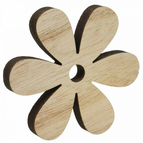 Produkt Drewniane kwiaty rozproszone dekoracja deco kwiaty drewno Ø2,5–6,5 cm 29szt