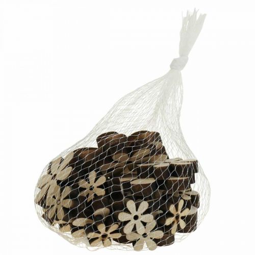 Produkt Kwiaty drewniane rozproszone dekoracje kwiaty drewniane Ø2,5–6,5cm 29 szt