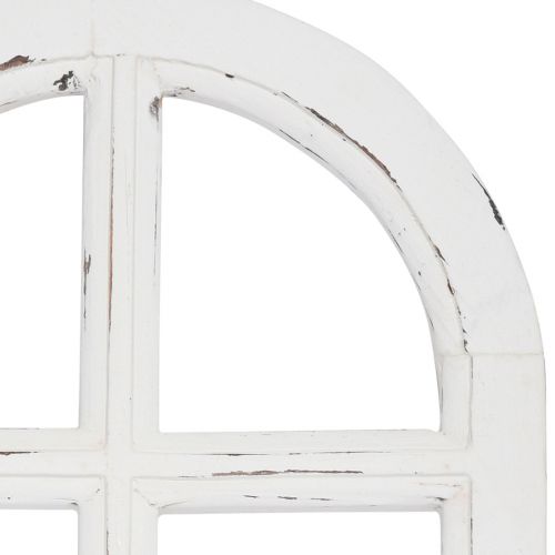 Floristik24 Drewniana dekoracja shabby chic ozdobna rama okienna drewno biała 29,5×48cm