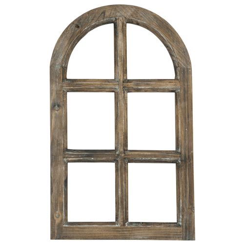 Floristik24 Dekoracja drewniana rustykalna ozdobna rama okienna drewno brązowa 29,5×48cm