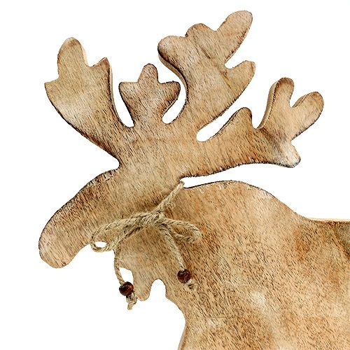 Floristik24 Łoś drewniany Deco H 34,5cm W 29cm Natura