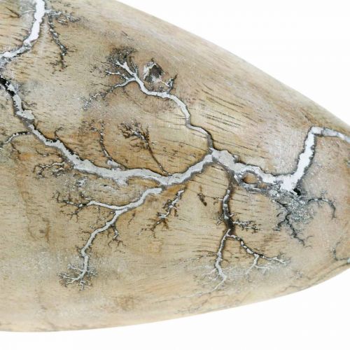 Produkt Jajko Wielkanocne Mango Wood Natural White Washed Dekoracja Wielkanocna Drewno H16cm