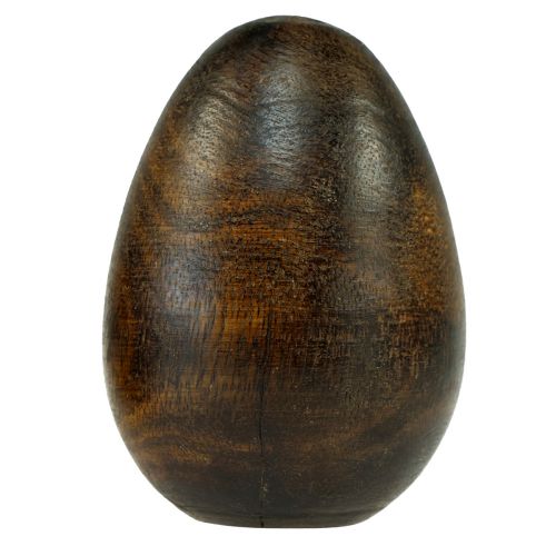 Jajka drewniane brązowe drewno mango Pisanki drewniane wys. 9,5–10 cm 2 szt