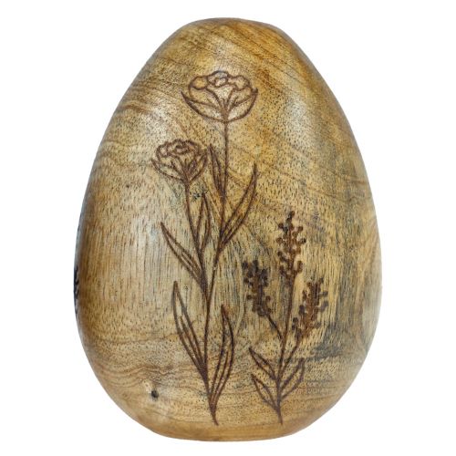 Produkt Drewniane jajka naturalne drewno mango Pisanki z drewna dekoracje kwiatowe H10cm 3 szt