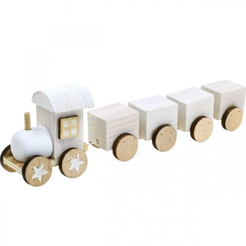 Produkt Drewniany pociąg deco Świąteczny pociąg biały L20cm W6cm 2szt