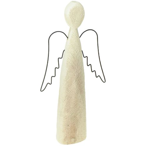 Drewniany anioł naturalny anioł stróż drewniana figurka nowoczesna wys. 27,5 cm