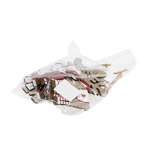 Floristik24 Figurka drewniana łoś do zawieszenia 11cm ass.12szt.
