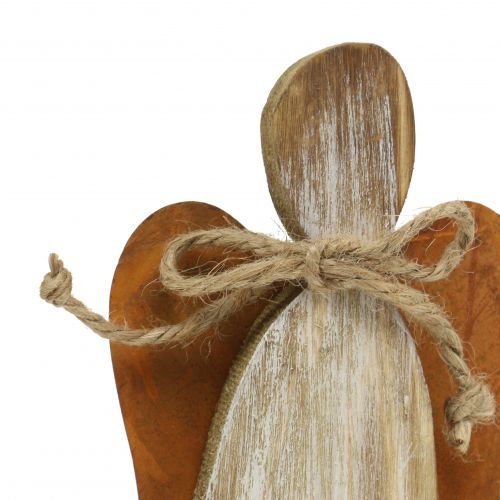 Floristik24 Figurka drewniana aniołek rust 28cm