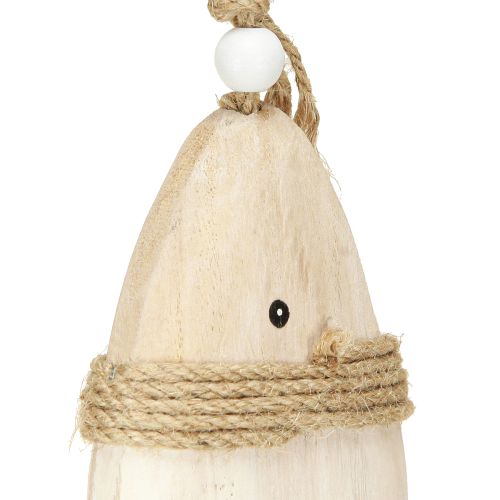 Produkt Drewniana ozdoba ryba marynistyczna zawieszka Paulownia drewno 27cm 2szt