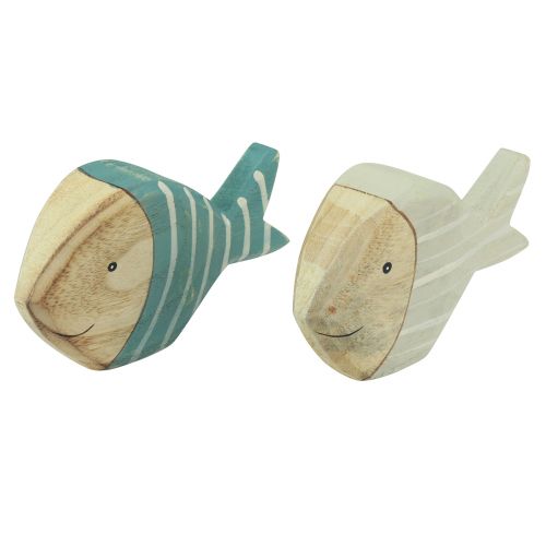 Produkt Drewniana dekoracja stołu rybnego Stojak na ryby drewno 15×8cm 2 szt