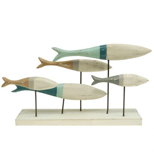 Floristik24 Ryba drewniana na stojaku 34cm x 16cm x 7,5cm