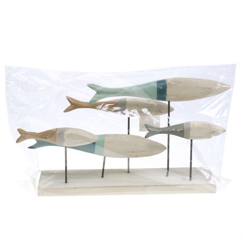 Floristik24 Ryba drewniana na stojaku 34cm x 16cm x 7,5cm