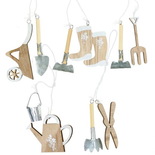 Floristik24 Drewniany wieszak na narzędzia ogrodowe 5 sztuk