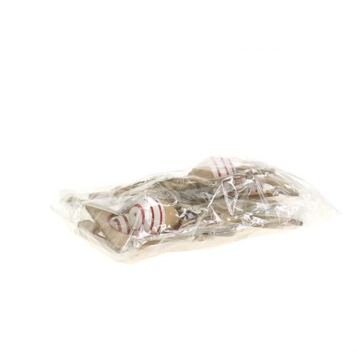 Floristik24 Drewniane zajączki wielkanocne do powieszenia z jajkami wielkanocnymi 12cm - 14,5cm 4szt